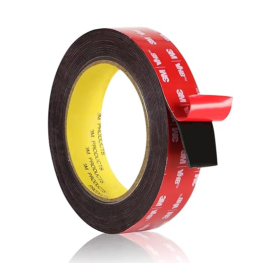 Double Sided Tape Heavy Duty, Waterproof Mounting Foam Tape, 16.5ft Length, 0.98in Width, High Temperature Resistant Adhesive Tape for Car, LED Strip Light, Office Decor, Made of 3M VHB Tape.