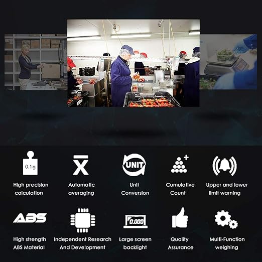 Digital Counting Scales Grams Industrial Scale 33lbs×0.0011lb-15kg x 0.5g High-Precision Electronic Gram Scale with RS232 Port for Connecting Computer or Printer