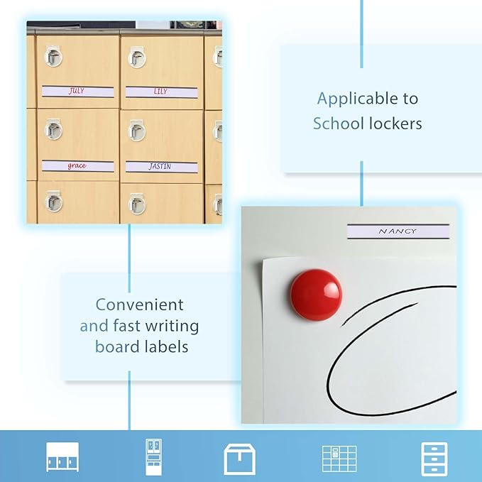 Eeoyu Magnetic Label Holders with Magnets Magnetic Data Card Holders with Clear Plastic Protectors for Metal Shelf, Whiteboard, Set of 50 (0.5 x 4 Inch)
