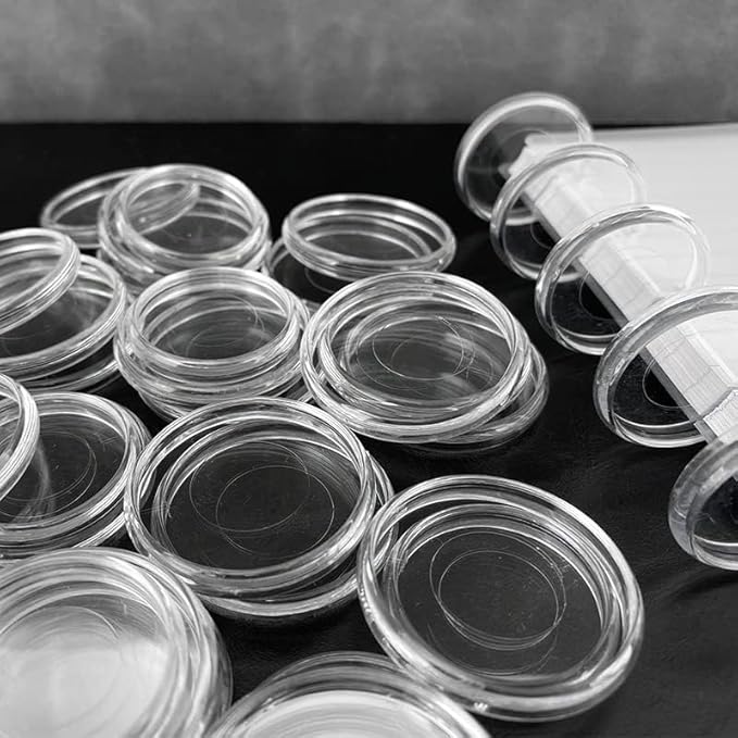 100pcs Discbound Notebook Discs DIY Planner Accessories fits for Tul,Levenger,Arc,Happy Planner,Talia(Super Clear,0.7inch/18mm)