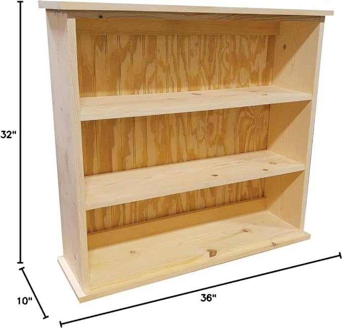 Sawdust City Solid Wood Hall Bookcase (Unfinished Pine)