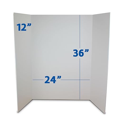 Flipside Products 36” x 48” Foam Project Boards for Presentations, Science Fair, School Projects, Event Displays and Trifold Picture Board - White - 10 Pack