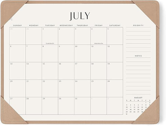 Jotsome Desk Calendar 2025-2026 with Desktop Mat, Large Academic Desk Pad Calendar From July 2025 to December 2026 22x17 inch, Desk Blotter Calendar for Home Office and School, Easy Planning, Apricot