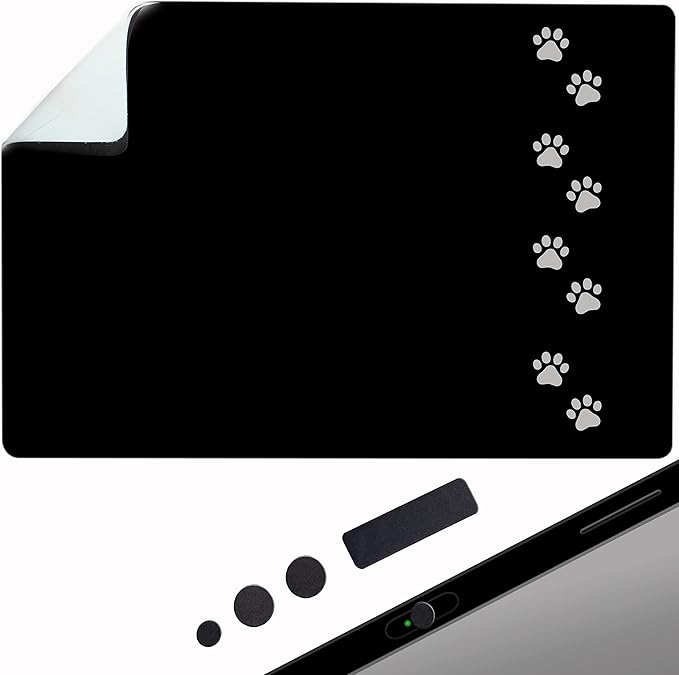 Mouse Pad Adhesive Bottom - Peel and Sticks to Any Surface - Travel Large Size - Portable (XL - Dog PAW Black)