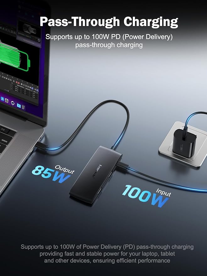 Lemorele Docking Station Dual Monitor 4K 60Hz, 7 in 1 USB C Dongle Multiport Hub Adapter w/2 HDMI + 1 USB 3.0+ 3 USB 2.0+ 1 PD 100W, for MacBook/Dell/HP/Lenovo ThinkPad Type-C Laptop