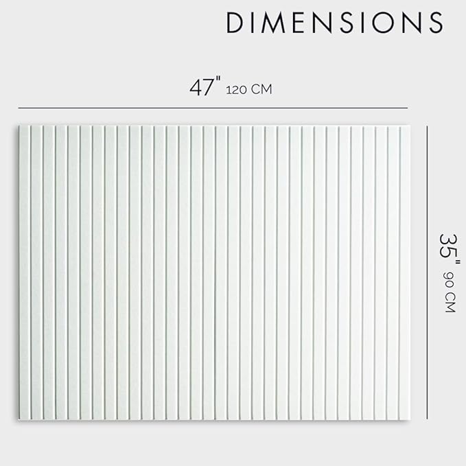 Large Cork Boards for Walls Black Felt Board Alternative - Slat Wall Paneling, Felt Bulletin Board Tiles for Office Decor, Push pin Board Office Wall Organizer -12-Pack (Milky White)