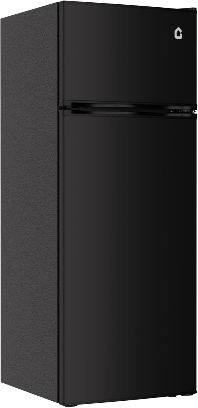 7.5 Cu Ft Refrigerator with Freezer,212L Energy Star Compact Refrigerator; Ultra Quiet & Efficient for Dorm, Apartment, Office,Reversible Door & Adjustable Thermostat