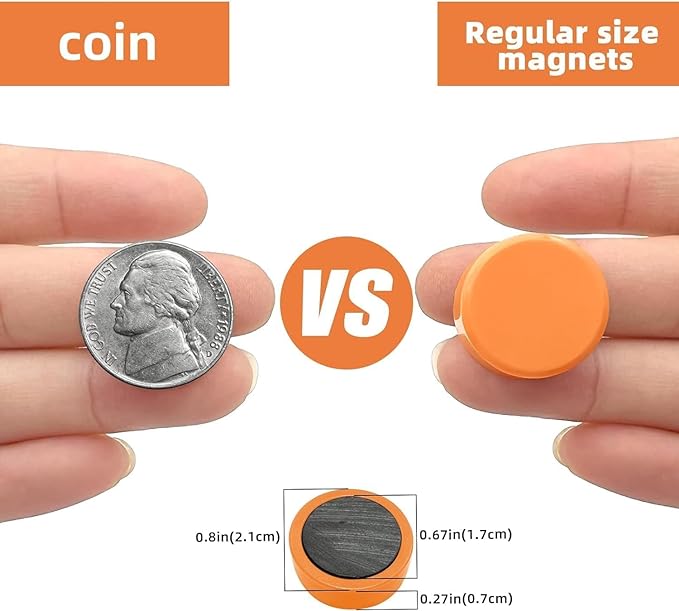 Qualsen Fridge Magnets, 20pcs Mini Cute Magnets for Fridge, Whiteboard, Locker, Kitchen, Office (Pink Tones)