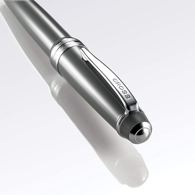 Cross Bailey Light Refillable Fountain Presented in a Everyday Gift Box - Medium Point, Black Ink, Polished Blue