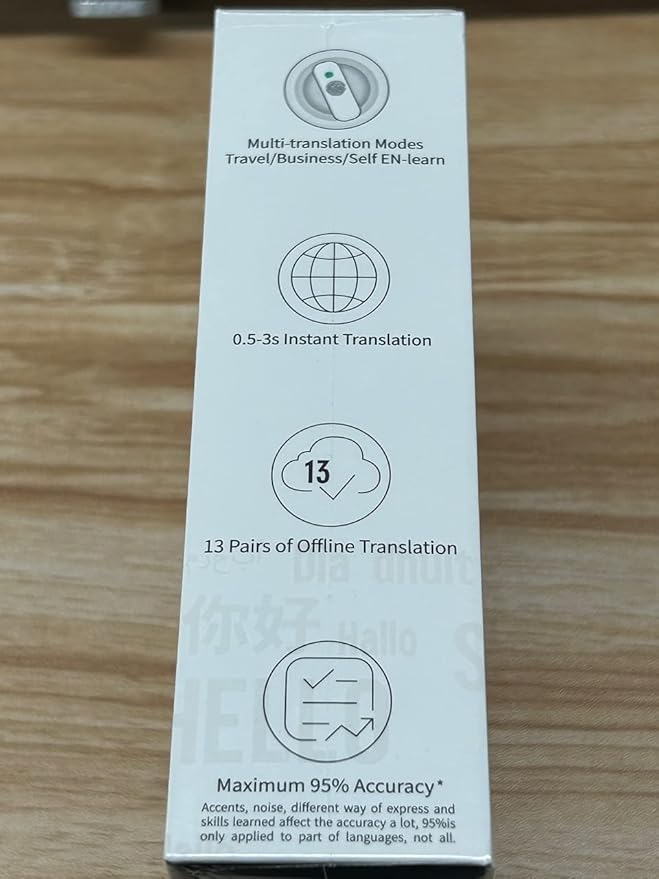 Timekettle M3 Language Translator Earbuds, Two-Way Translator Device with APP for 40 Languages and 13 Offline Translation Packs, Fast Reaction with Revolutionary Al Semantic Tech, Offline Version