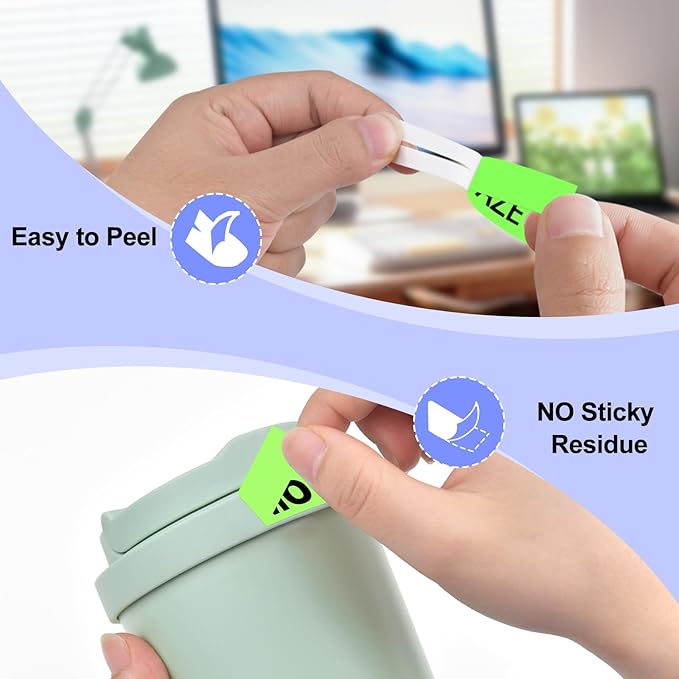 Label Tape Refills Compatible for Ptouch TZe-D31 TZ D31 Laminated Black on Green Fluorescent 1/2" 12mm for PTD200, D210 D400 D600 PTH100 H110 PTP300BT PTP700 PTP710BT, 2 Pack