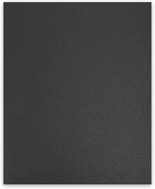 Binditek 500 Pack 12 Mil Sand-Textured Polycover - Midweight for Business Reports and Proposals - Lightly Sanded Finish - with Square Corners, Un-Punched, Black Color, Office Supplies