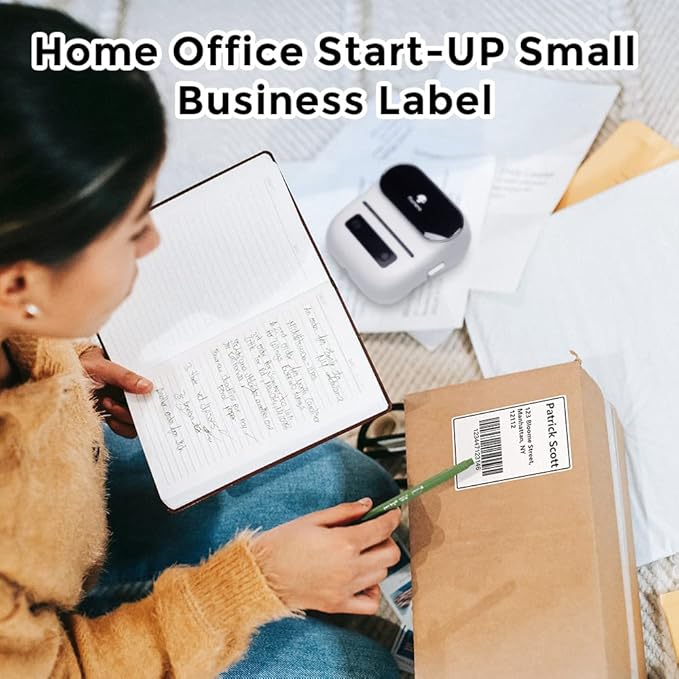 Phomemo 3 Roll 1.96" x 3.14" Multi-Purpose Thermal Label Compatible with M110/M220/M108/M250/M260/ M150/ M120/M200/M221 Printer,100 Labels/Roll,for Barcode,Name,Address,Labeling,Mailing,Business