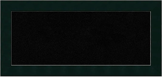 Amanti Art Black Cork Board for Wall, 16x34 Vision Board with Black Wood Frame, Medium Corkboard Office Decor for Home Organization, Modern Corkboard Pinboard to Display Items for Home Organization