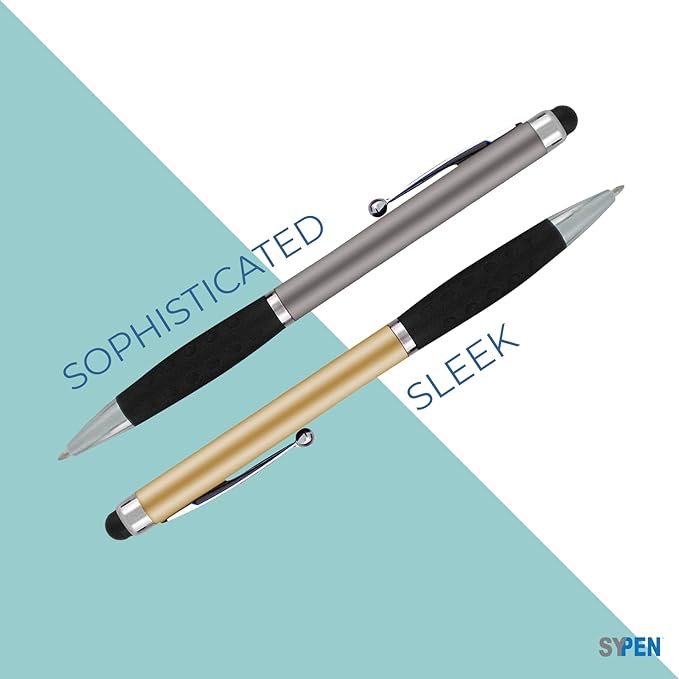 Personalized Pens With your Custom Logo or Text-300 Pack Bulk-for Businesses, Parties, and Events, 2 in 1 Ballpoint Pen & Stylus for Touchscreen Devices, Orange Barrel, Black Ink