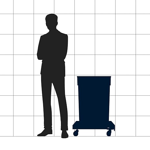 23 Gallon Green Recycle Slim Jim Trash Can with Paper Slot and Dolly