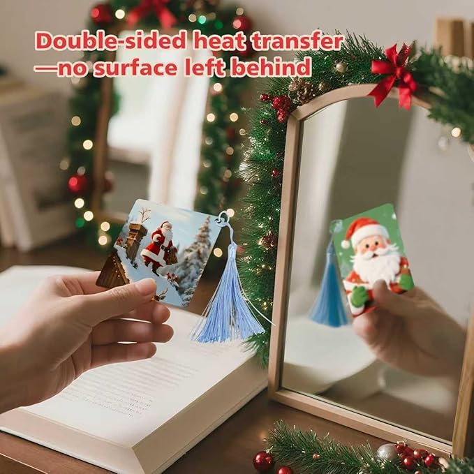 Sublimation Bookmarks Blank Aluminum 50 PCS 2.5x3.5 Inch Metal 1MM Thick Larger Bookmark for Double-Side Heat Transfer