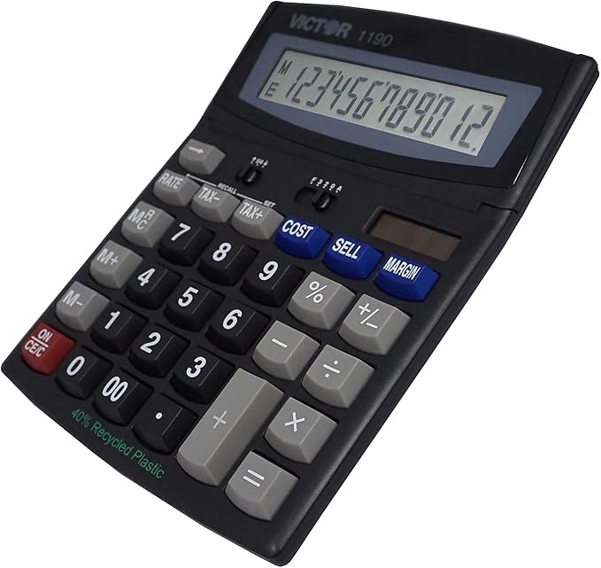 Victor 1190 Executive Desktop Calculator, 12-Digit LCD