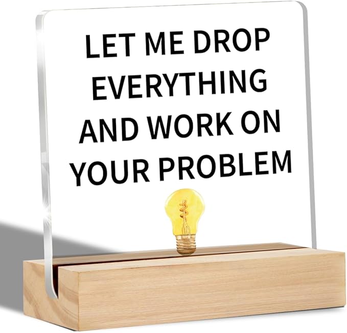 Boss Gifts for Men & Women - Funny Boss Birthday & Day Gifts - 4 x 4 Inches Acrylic Desk Decorative Signs & Plaques