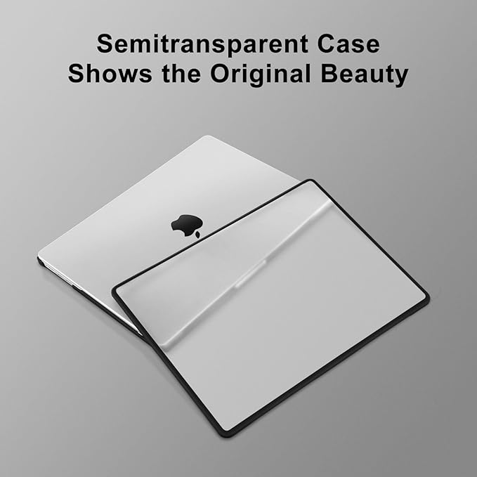 MOSISO Compatible with MacBook Air 13 inch Case 2025-2022 M4 A3240 M3 A3113 M2 A2681, Soft TPU Frame Bumper Anti-Cracking Hard Case&Keyboard Skin&Screen Film for MacBook Air 13.6 inch, Translucent