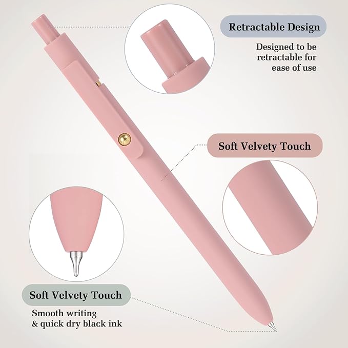 FIOVER Gel Pens, 6pcs Blue Ink Medium Point 0.7mm Smooth Writing Pens with Comfort Grip, Aesthetic Ballpoint for Journaling School Office Supplies, Gifts for Women Men (6PCS Blue Ink)