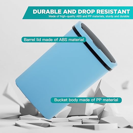 PayLessHere 13 Gallon Trash Can Kitchen Trash Can Automatic Garbage Can with Lid Touch Free High-Capacity Motion Sensor for Kitchen Bedroom Bathroom Office Wateproof Trash Bin (1, Blue)