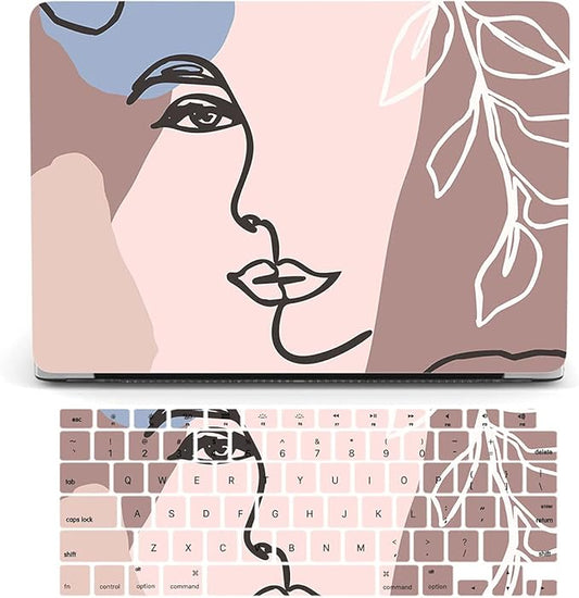 Bandless Case Compatible with MacBook Pro 16 Inch 2021 M1 Pro/Max Model A2485, Protective Plastic Laptop Hard Shell Keyboard Cover Skin for 16inch Touch ID - Girl Pattern 2 A2485(Pro ID)