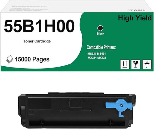55B1H00 High Yield Toner Cartridge Use for MS331 MS331dn MS431 MS431dn MS431dw MX331 MX331adn MX431 MX431adn MX431adw Printers (15,000 Pages)