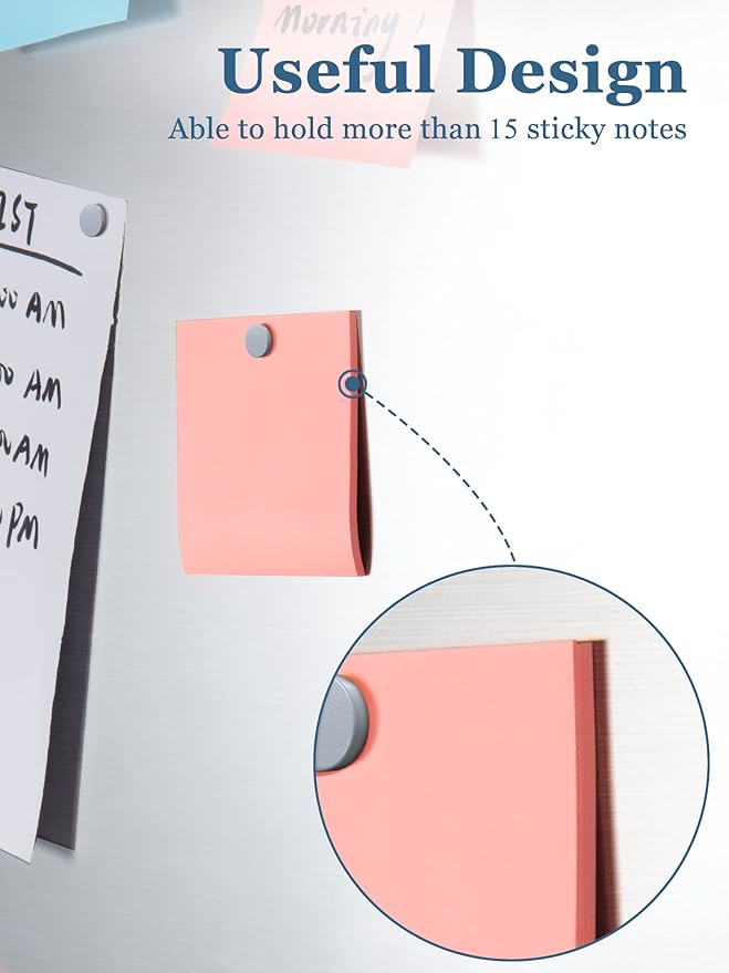 SMARTAKE 45 Pcs Refrigerator Magnets, Small Round Fridge Magnets, Multi-Use Premium Neodymium Office Magnets for Fridge, Whiteboard, Billboard in Home, Kitchen, Office and School (Grey)