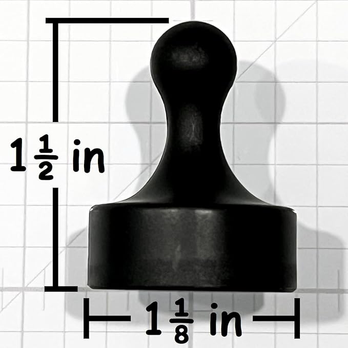 GLASSBOARD STUDIO Powerful Neodymium Magnets, Pawn-Shaped - Strong Fridge/Refrigerator and Whiteboard Magnet, Ideal for Office, Kitchen, Crafts - Rare Earth, Heavy Duty (8, Juicy Peach)