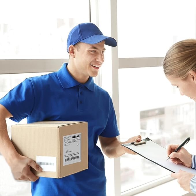 MFLABEL® 8 Rolls of 450 Labels 4x6 Direct Thermal Shipping Labels for Zebra 2844 ZP-450 ZP-500 ZP-505