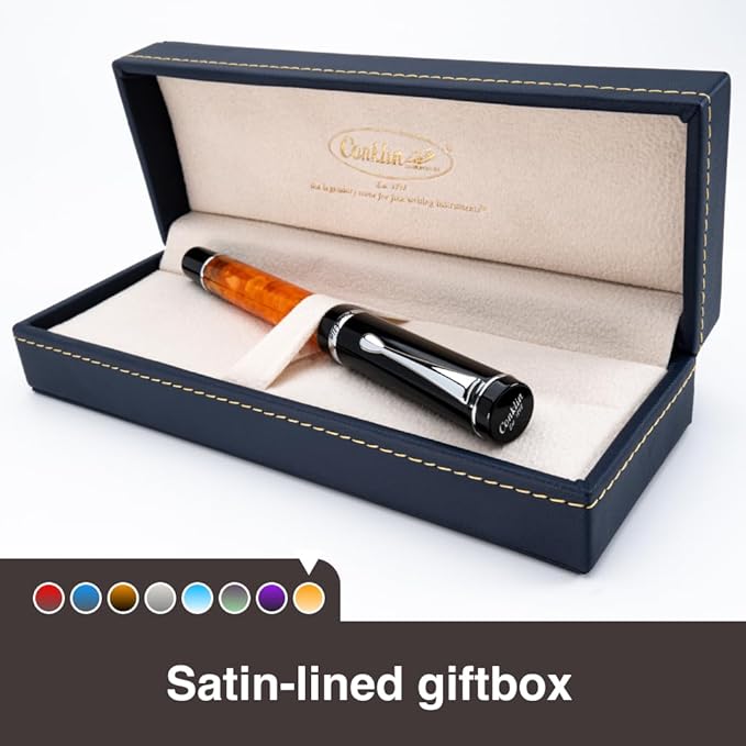 Conklin Duragraph Fountain Pen Orange Nights - Medium Nib, Elegant Writing Instrument with Vibrant Finish