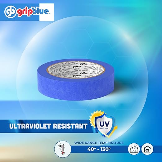 Blue Painters Tape 1 Inch Wide, 1 Roll Masking Tape - Perfect for Precise Lines on Walls & Trim, Multi-Surface, Residue-Free, Easy Removal - Ideal for Indoor & Outdoor Use, 0.94in x 60yds