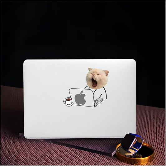 Compatible with MacBook Air 13.6 inch Case 2022-2025 M4 A3240 M3 A3113 M2 A2681,for Mac Air13 M4 Slim Sturdy Pattern Plastic Hard Shell&Keyboard Cover for MacBook Air 13.6 Print Cases,Cute Cat
