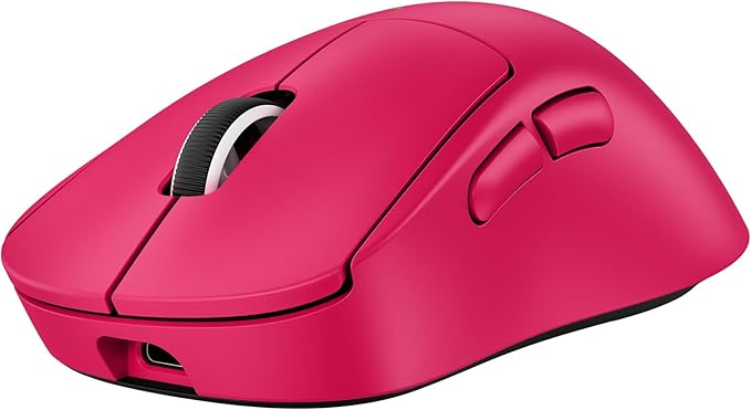 Logitech G PRO X Superlight 2 Wireless Gaming Mouse, 60g Pro-Grade with 5 Programmable Buttons, 44k DPI Sensor, 8kHz Report Rate, USB-C Charging for PC/Mac - Magenta