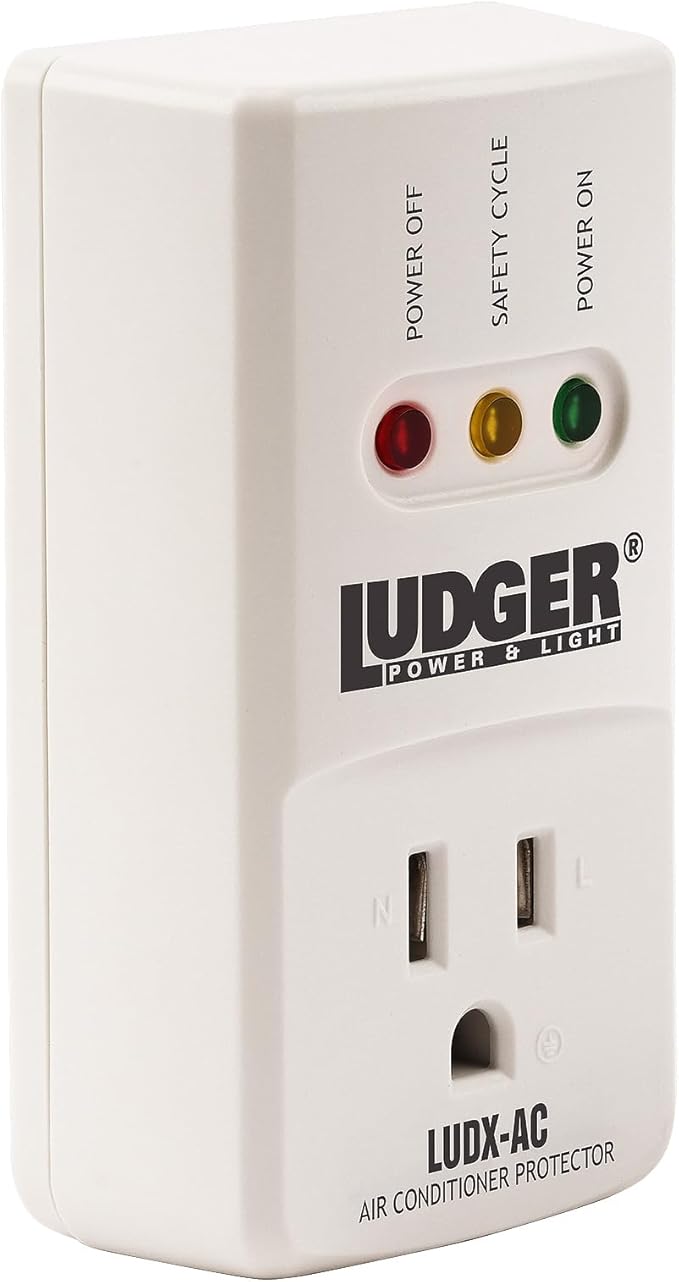 Ludger Power Surge Protector (LUDX-AC), ETL Certified, Reliable Protection, 4-Minute Safety Cycle, 3 Modes LED Indicator, 2/3 Prong Outlets, Fire-Resistant