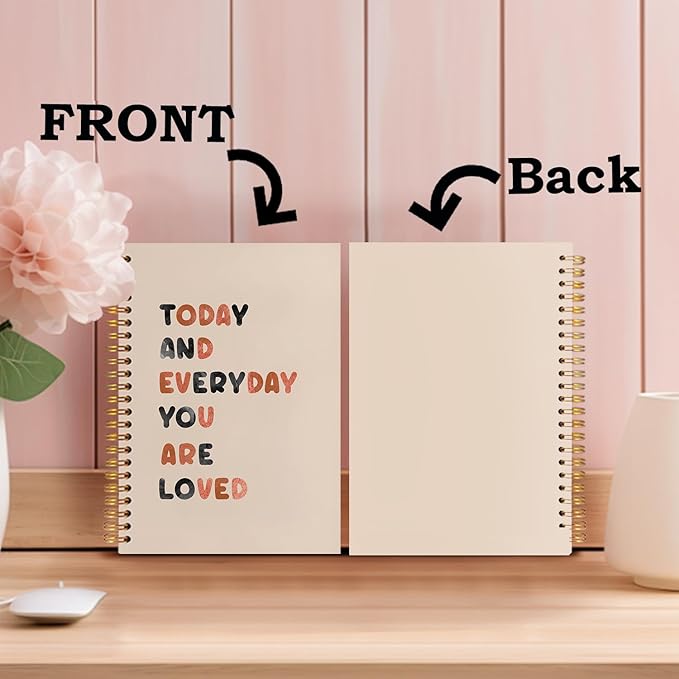 SNNDER Mental Health Motivational Spiral Notebooks, Inspirational Journaling Notebook, Positive Affirmation Journal Notebooks for Writing, You Are Loved Gifts for Kids Women, 5.5x8.3 Inch