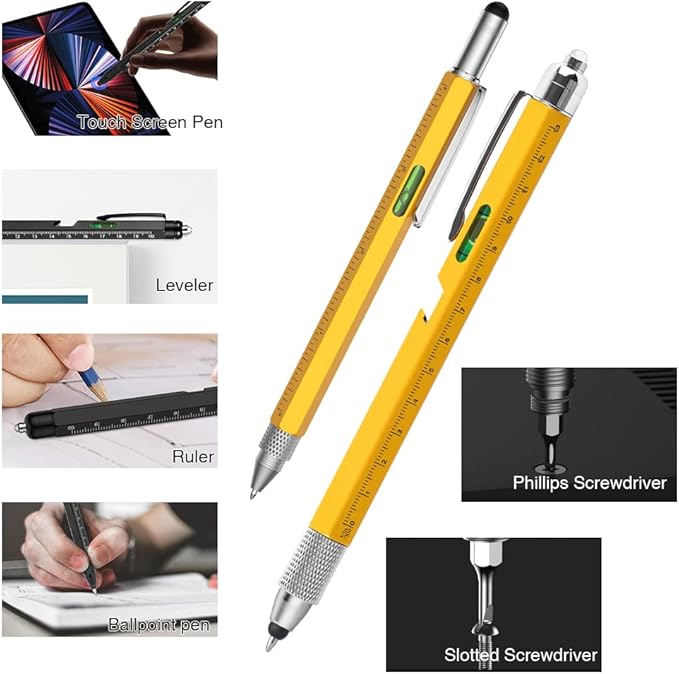Dad Gifts for Fathers Day, Hongred 2PCS Multitool Pen, Stocking Stuffers for Mens Gifts for Him Husband, Father's Day for dad, Birthday for Men, Tools Cool Gadgets,Office Gift