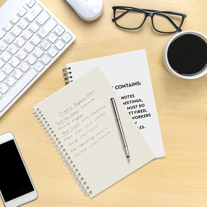 Pointless Notes from Boring Meetings Funny White Golden Spiral Notebook, Humorous Office Gifts, Gag Gifts for Coworkers, Funny Office Sarcastic Gifts for Coworkers,Team Members, Employees