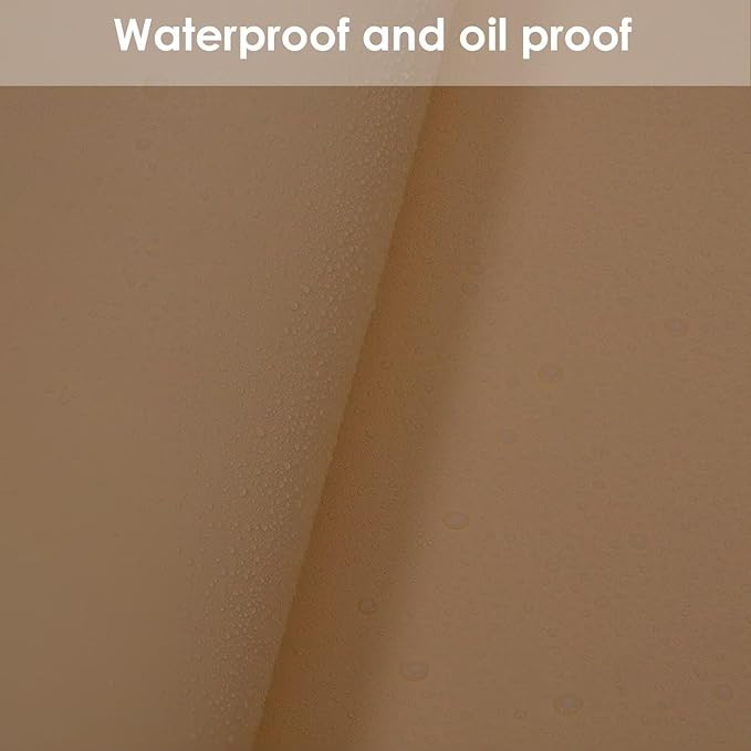 Leather Table Cover,1.8mm Thick,36x54 Inch Table Protector,Table Protector for Dining Room Table,Table Protectors for Rectangle Tables.(Khaki+Silvery,36x54)