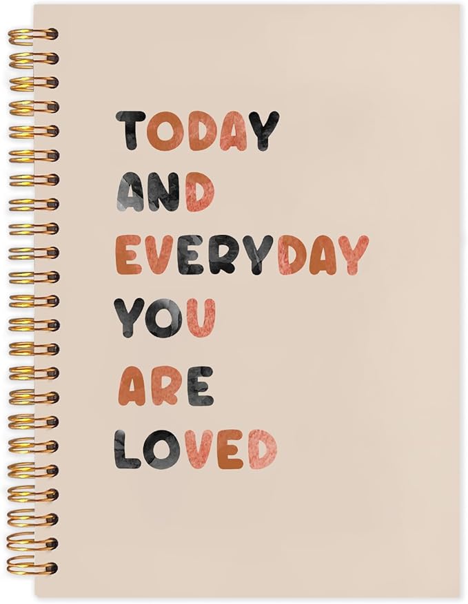 SNNDER Mental Health Motivational Spiral Notebooks, Inspirational Journaling Notebook, Positive Affirmation Journal Notebooks for Writing, You Are Loved Gifts for Kids Women, 5.5x8.3 Inch