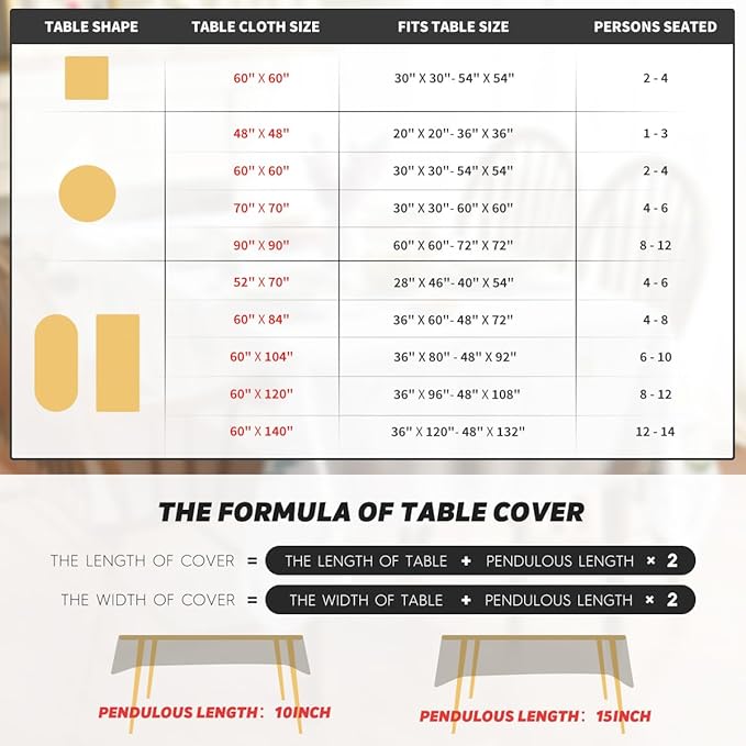 Horaldaily Christmas Tablecloth 90×90 Inch Round, Deers Snowman Trees Grey Washable Table Cover for Party Picnic Dinner Decor