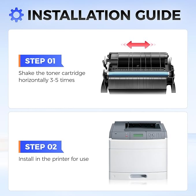 T650A11A Toner Cartridge with chip Black High Yield 1-Pack Replacement for Lexmark T650A11A Toner Compatible with Lexmark T650DN T650DTN T650N T652DN T652DTN T652N T654DN T654DTN T654N T656DNE Printer