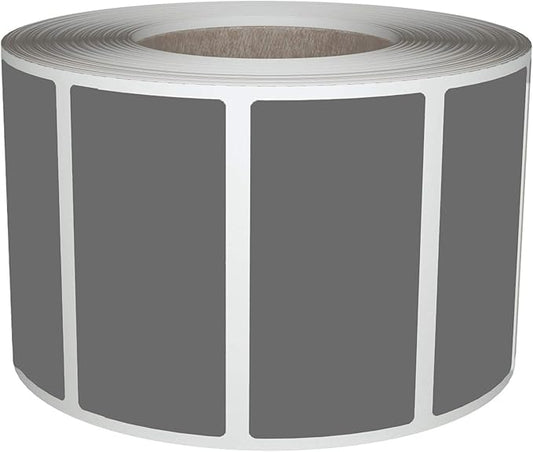 Royal Green Rectangular Color Coding Sticker Roll - Write On Labels for Folders, Organizing & More, 1.57" x 0.75" Stickers to Write On Name Tags for Office Supplies & Organization, 500-Pack (Grey).