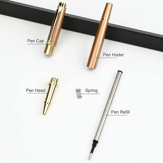 YIVONKA Ballpoint Pen Black Refill,Luxury Ballpoint Line width 0.5mm,Best Ball Pen Gift Set for Men & Women Professional Executive,Office,Nice BallPens Classy Gift Box (2 Rose Gold)
