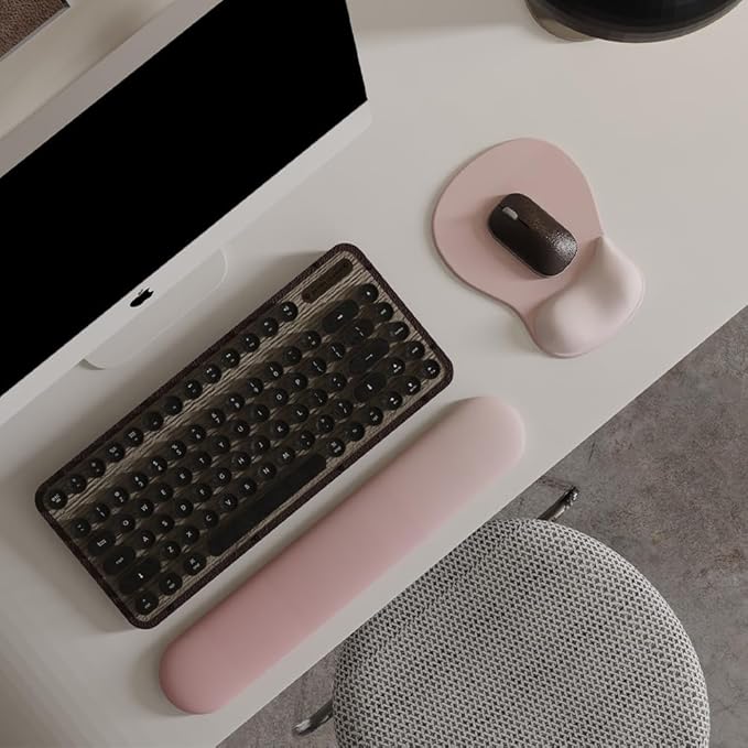 ErgoComfort Gel Wrist Rest Mouse Pad-Ergonomic Office Mousepad with Wrist Support-Non-Slip, Design Desk Accessories Mat for Home&Game Decor (02Pink Serenity)