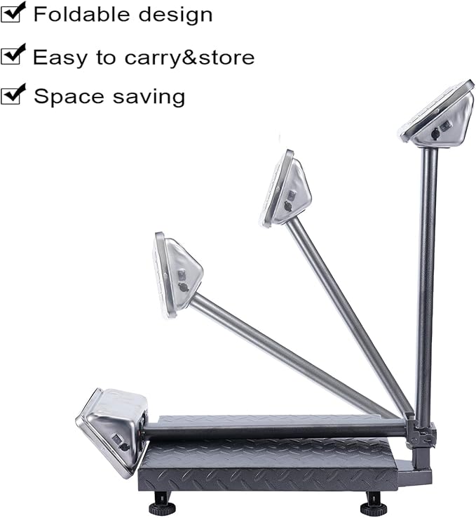 TUFFIOM 661lbs Electronic Industrial Commercial Platform Scale,Stainless Steel High-Definition LCD Display,Digital Floor Heavy Duty,Luggage Package Price Computing Postal Shipping Mailing，Grey