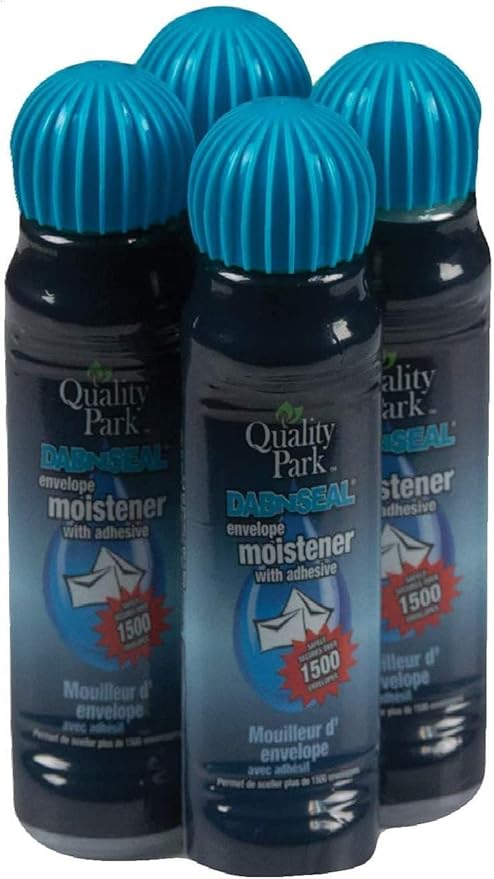 Quality Park Clasp Envelopes 100-Pack and Dab-N-Seal Envelope Moistener 4-Pack