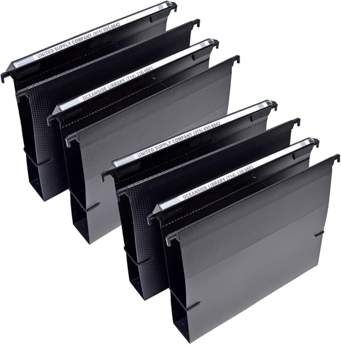 Ultimate Office MagniFile Extra-Capacity Hanging File Folders, 2" Box-Bottom, Letter Size, Feature Wrap-Around Bungee Security Cord (Set of 4)