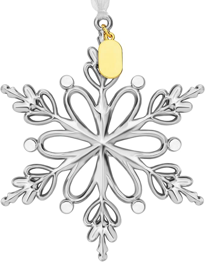Christmas Tree Ornaments – 2025 Snowflake Hanging Pendant of Car Charm Holiday Decorative Keepsake Gift Home Decor (1 Pieces-C (2025))